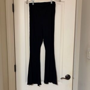 Aerie Black Knit Flared Pants